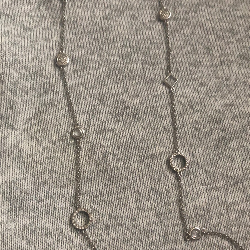 Lia Sophia long silver necklace